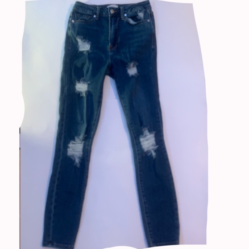 Dark ripped jeans